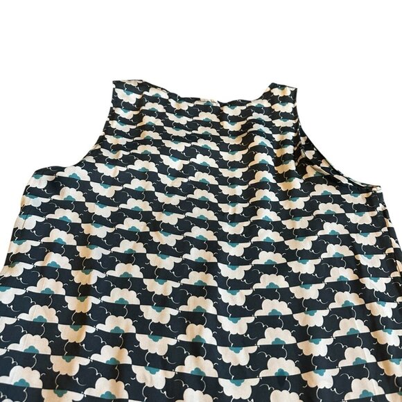 Cotelac Fun Print Fit N Flare Dress Sleeveless Shift Satin Bohemian Size 6 Women - Picture 8 of 12